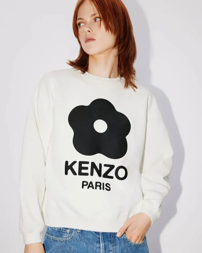 Women 039Boke Flower 20039 Sweatshirt Off White Kenzo Sweatshirts And Hoodies