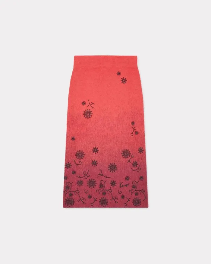 Women 039KENZO Marguerite039 Embroidered Skirt Cherry Kenzo Dresses And Skirts
