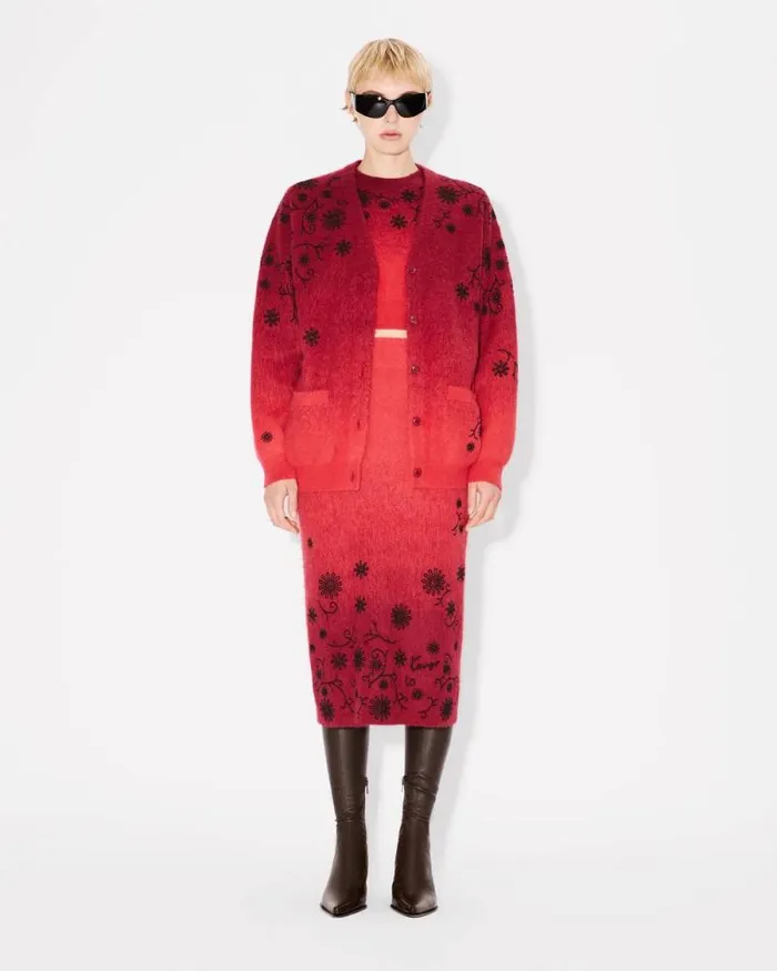 Women 039KENZO Marguerite039 Embroidered Skirt Cherry Kenzo Dresses And Skirts