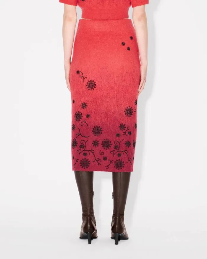 Women 039KENZO Marguerite039 Embroidered Skirt Cherry Kenzo Dresses And Skirts