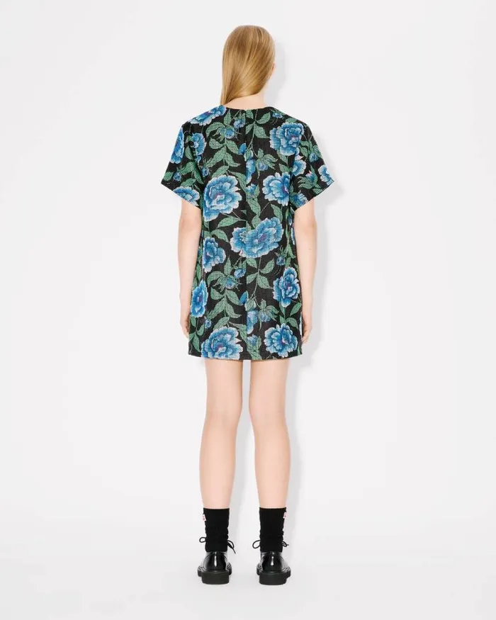 Women 039KENZO Peonies039 Tshirt Dress Black Kenzo Dresses And Skirts