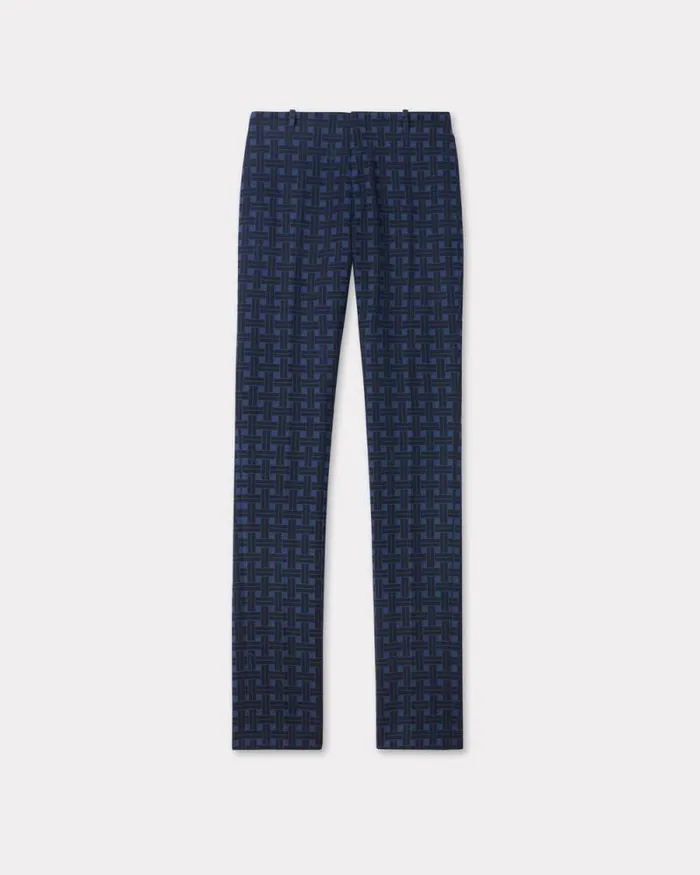 Women 039KENZO Weave039 Cigarette Pants Midnight Blue Kenzo Pants And Shorts