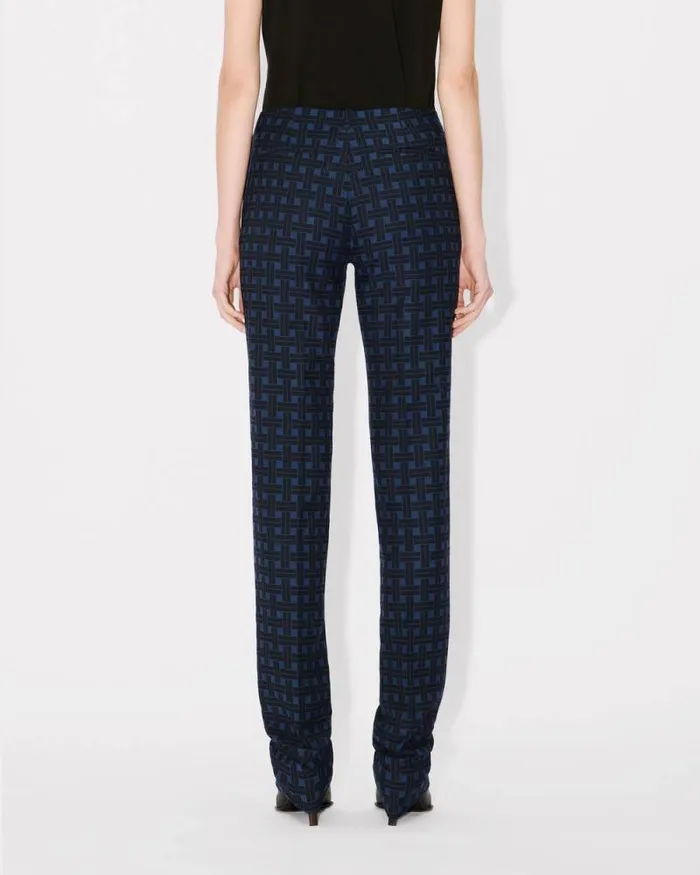Women 039KENZO Weave039 Cigarette Pants Midnight Blue Kenzo Pants And Shorts
