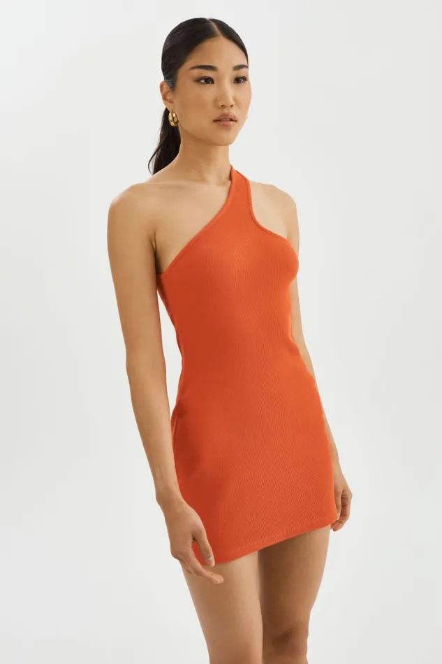 Women ADDISON Mini Tank Dress Spicy Orange LAMARQUE Dresses