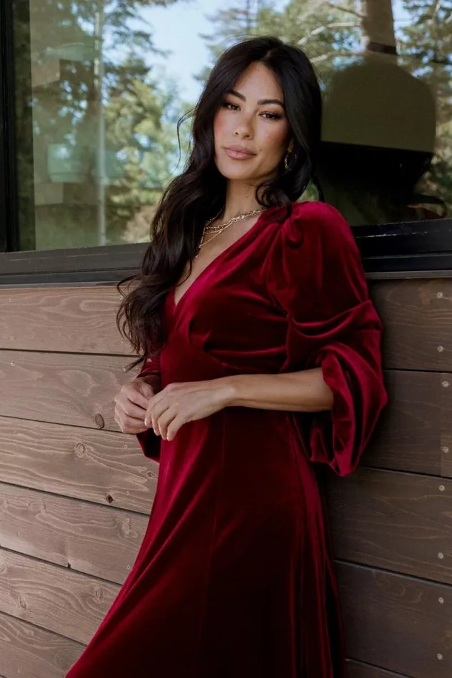 Women Adelita Velvet Maxi Dress Merlot Baltic Born Maxi Dresses Women Adelita Velvet Maxi Dress Merlot Baltic Born Maxi Dresses
