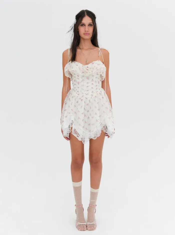 Women Amelia Mini Dress White For Love and Lemons Dresses Women Amelia Mini Dress White For Love and Lemons Dresses