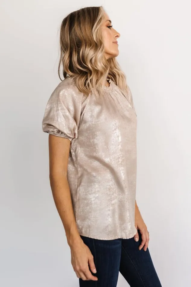 Women Angelica Shimmer Top Champagne Baltic Born Blouses and Shirts