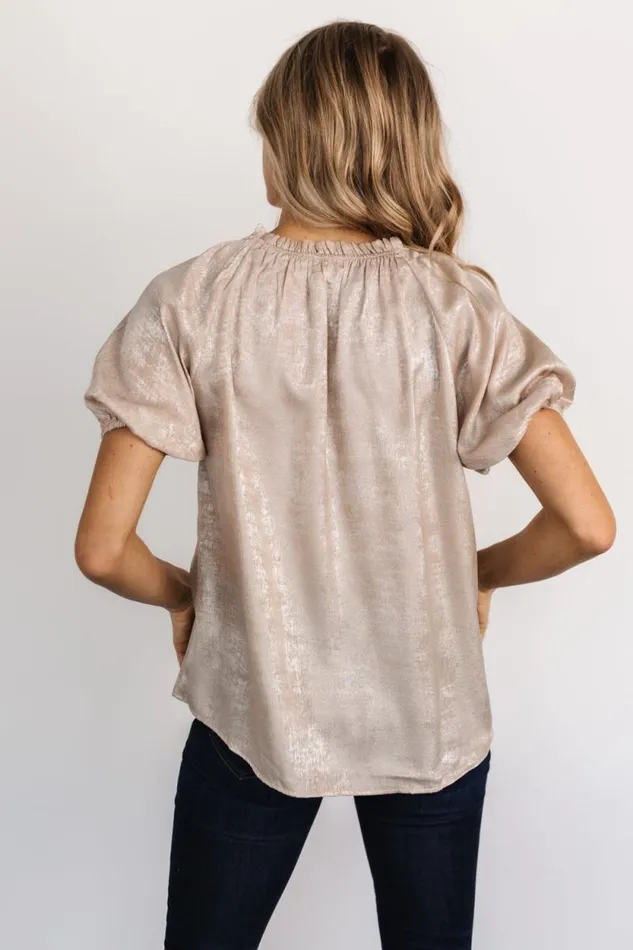 Women Angelica Shimmer Top Champagne Baltic Born Blouses and Shirts