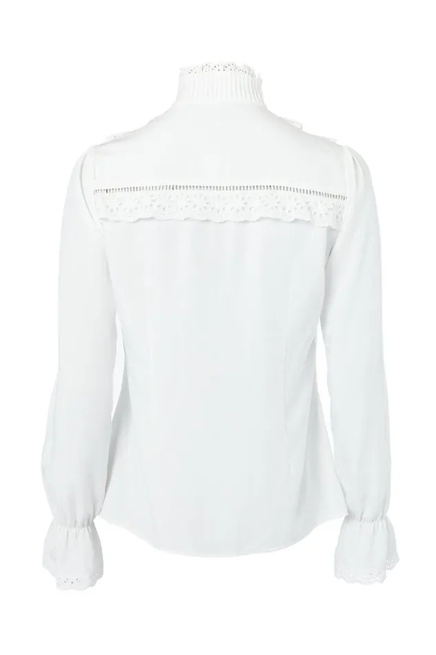 Women Audley Lace Blouse White Holland Cooper Shirts and Blouses