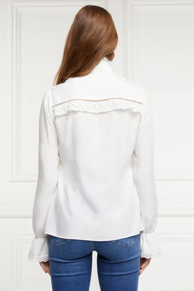 Women Audley Lace Blouse White Holland Cooper Shirts and Blouses