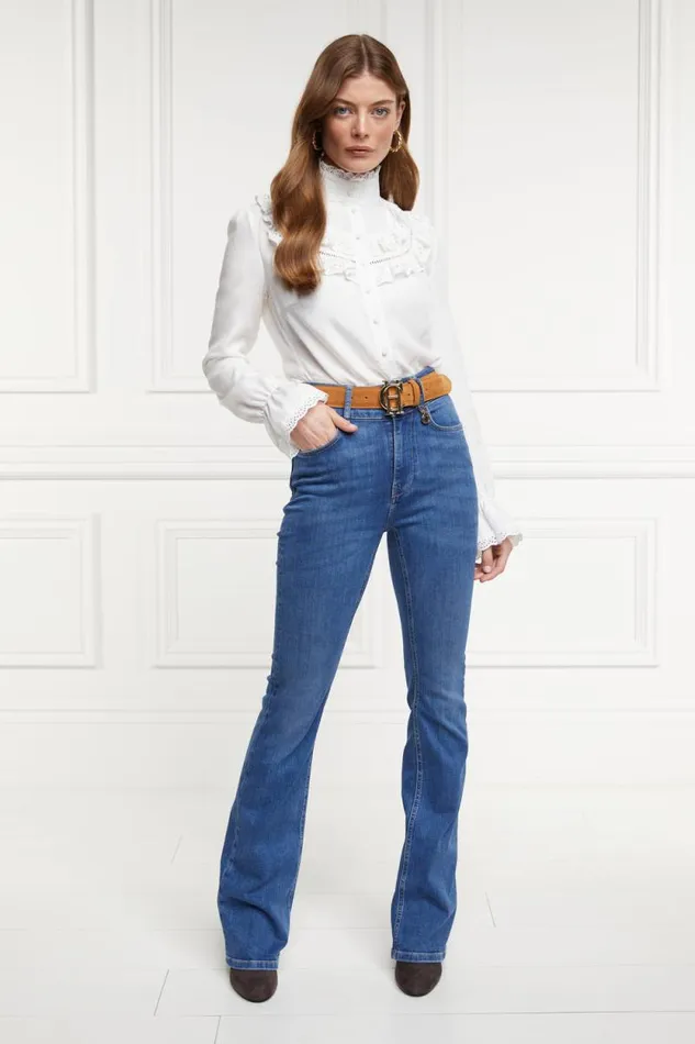 Women Audley Lace Blouse White Holland Cooper Shirts and Blouses