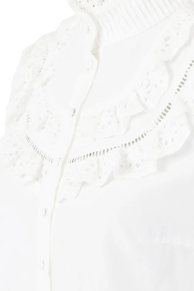 Women Audley Lace Blouse White Holland Cooper Shirts and Blouses