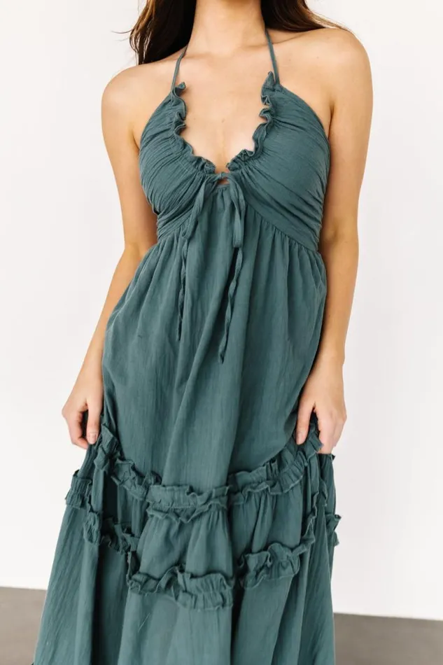 Women Augusta Halter Neck Maxi Dress Dusty Jade Baltic Born Maxi Dresses Women Augusta Halter Neck Maxi Dress Dusty Jade Baltic Born Maxi Dresses