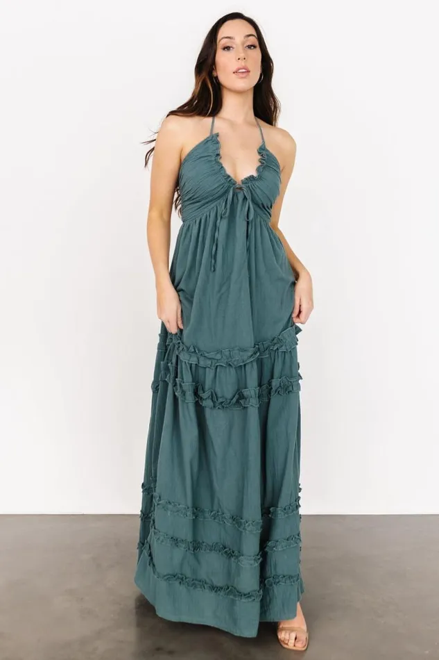 Women Augusta Halter Neck Maxi Dress Dusty Jade Baltic Born Maxi Dresses Women Augusta Halter Neck Maxi Dress Dusty Jade Baltic Born Maxi Dresses