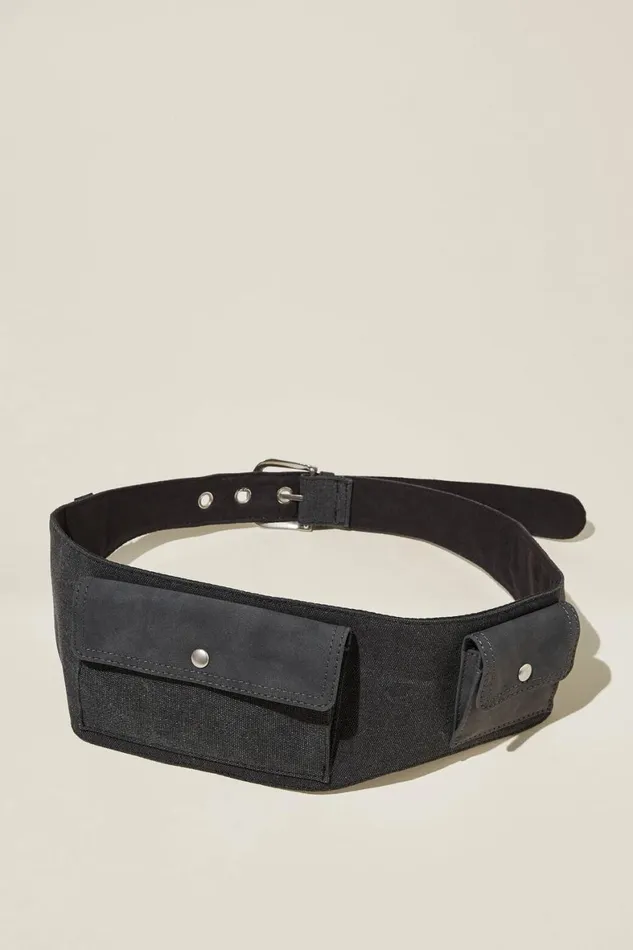 Women Bags and Belts Cotton On Stage Left Utility Belt Blackblack