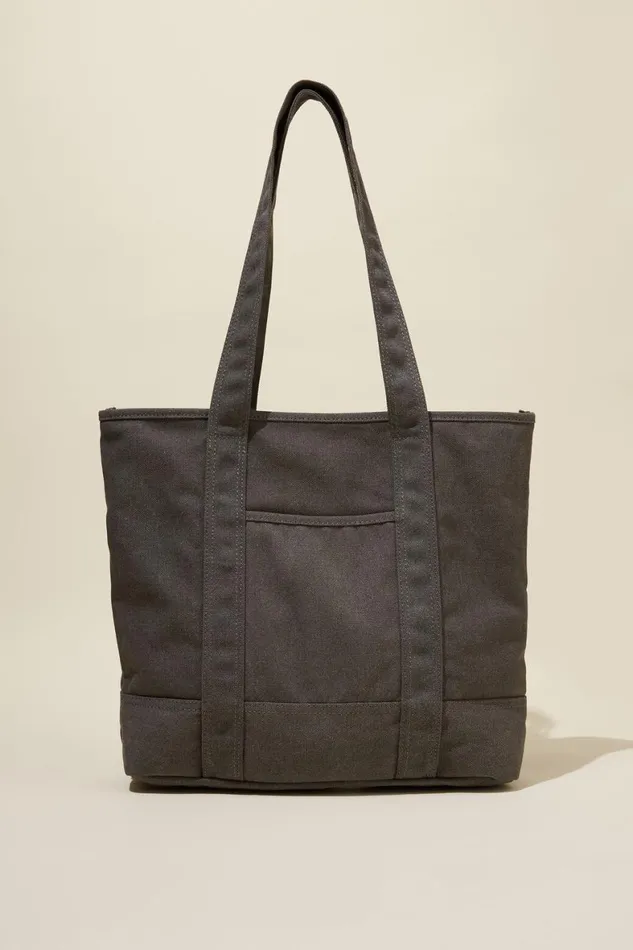 Women Bags and Belts Cotton On The 91 Tote Washed Grey