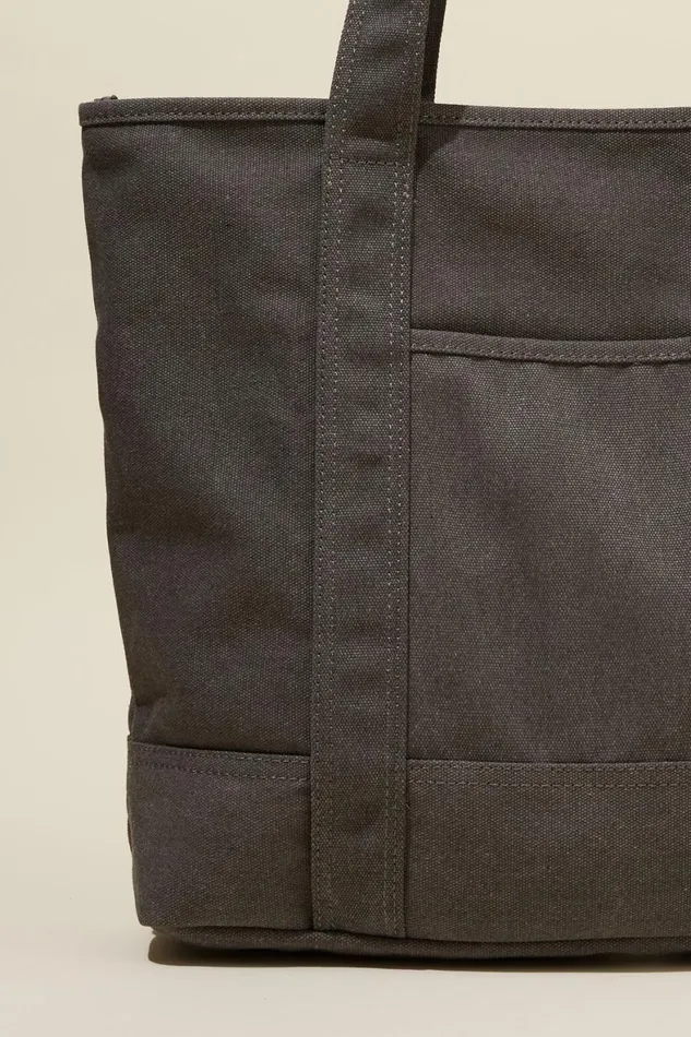 Women Bags and Belts Cotton On The 91 Tote Washed Grey