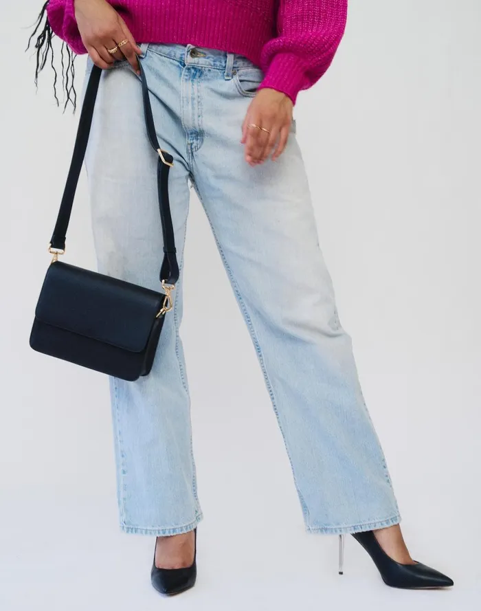 Women Bags Madewell Hyer Goods Luxe Cube Bag Jet Black