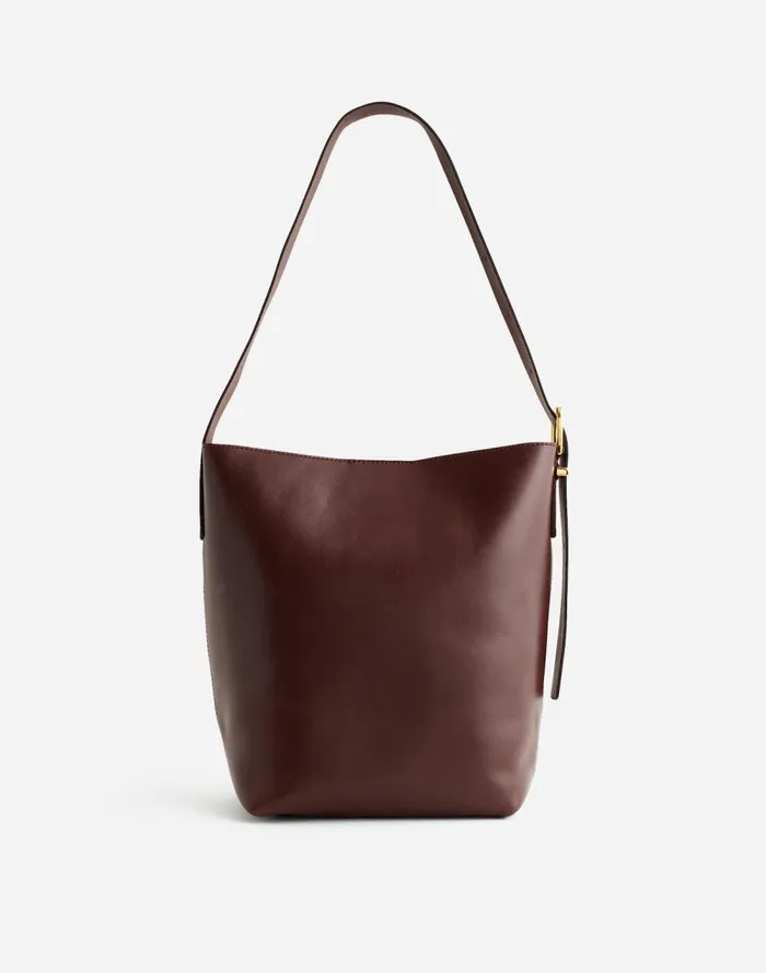Women Bags Madewell The Essential Medium Bucket Tote Chocolate Raisin