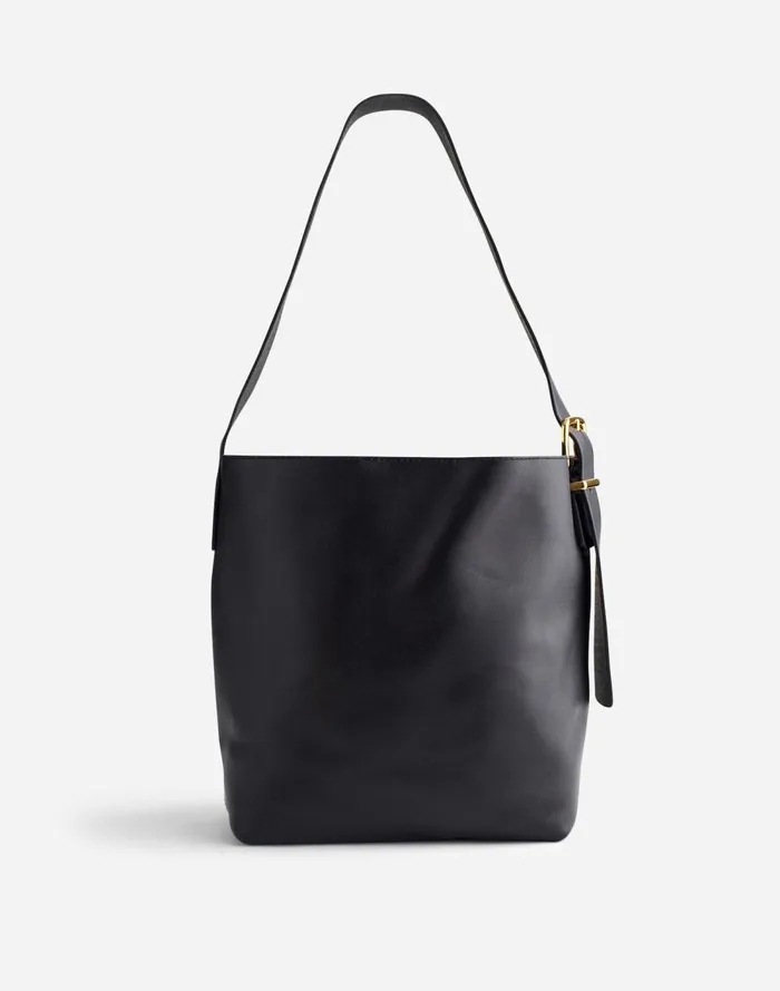 Women Bags Madewell The Essential Medium Bucket Tote True Black