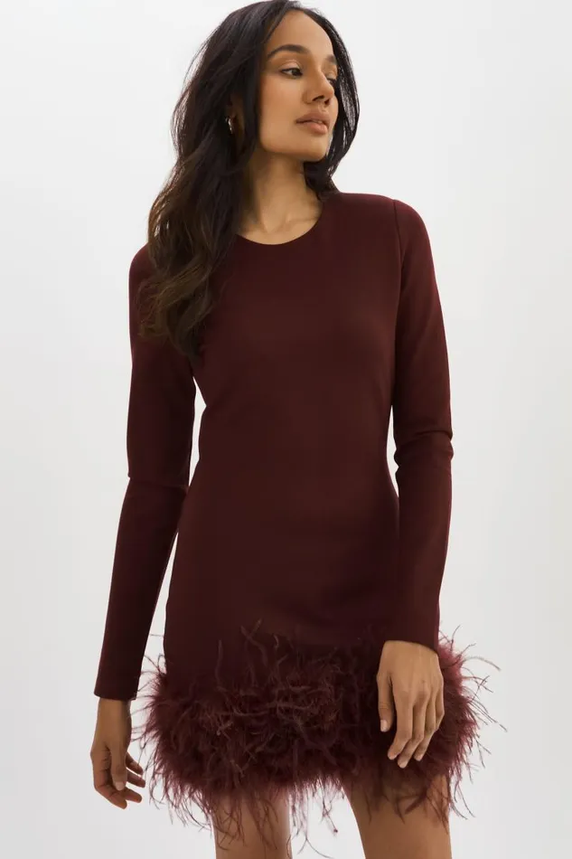 Women BAHIRA Mini Dress Mahogany LAMARQUE Dresses