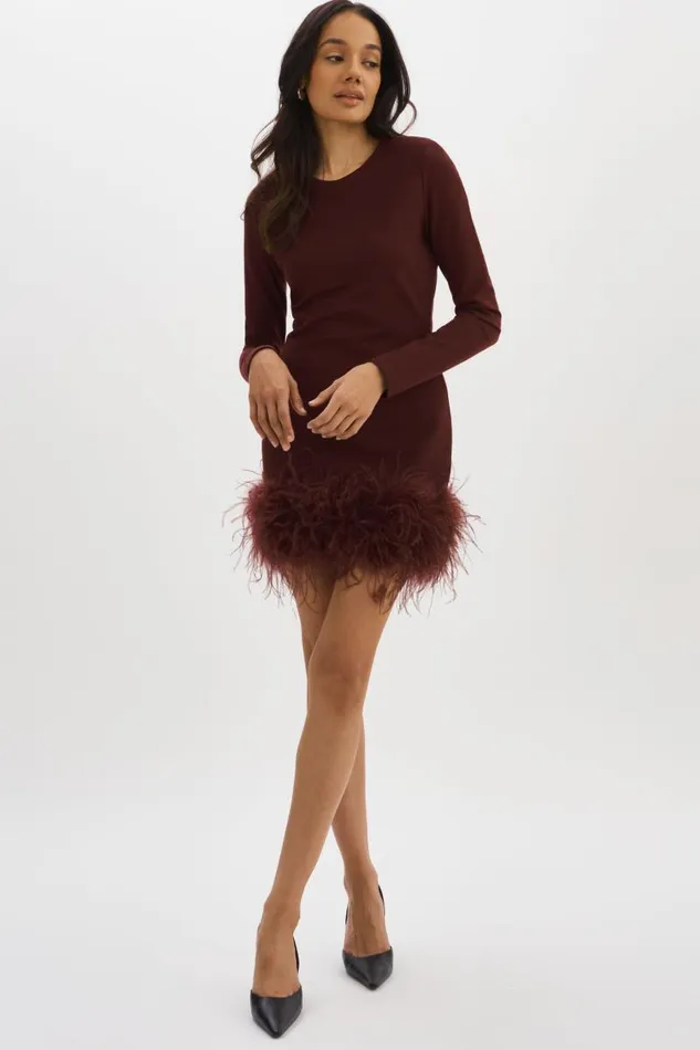 Women BAHIRA Mini Dress Mahogany LAMARQUE Dresses