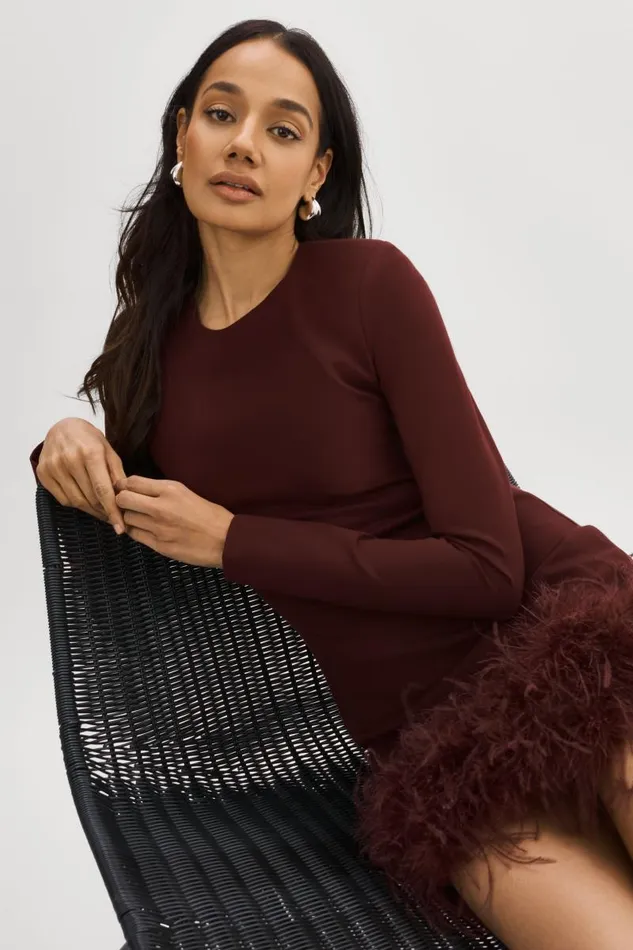 Women BAHIRA Mini Dress Mahogany LAMARQUE Dresses