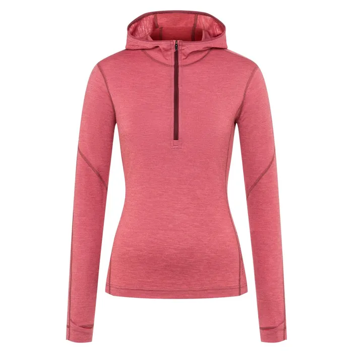 Women Baselayers Black Diamond Solution 150 Merino Quarter Zip Hoody 8211 Black Diamond