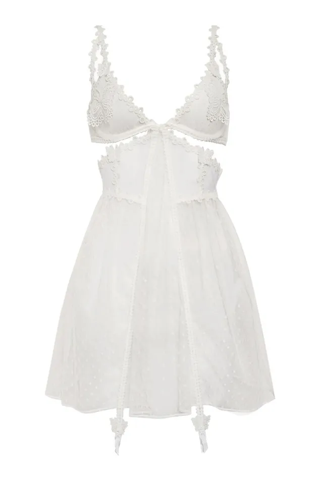 Women Beaming Butterfly Applique Slip Dress White For Love and Lemons Lingerie Women Beaming Butterfly Applique Slip Dress White For Love and Lemons Lingerie
