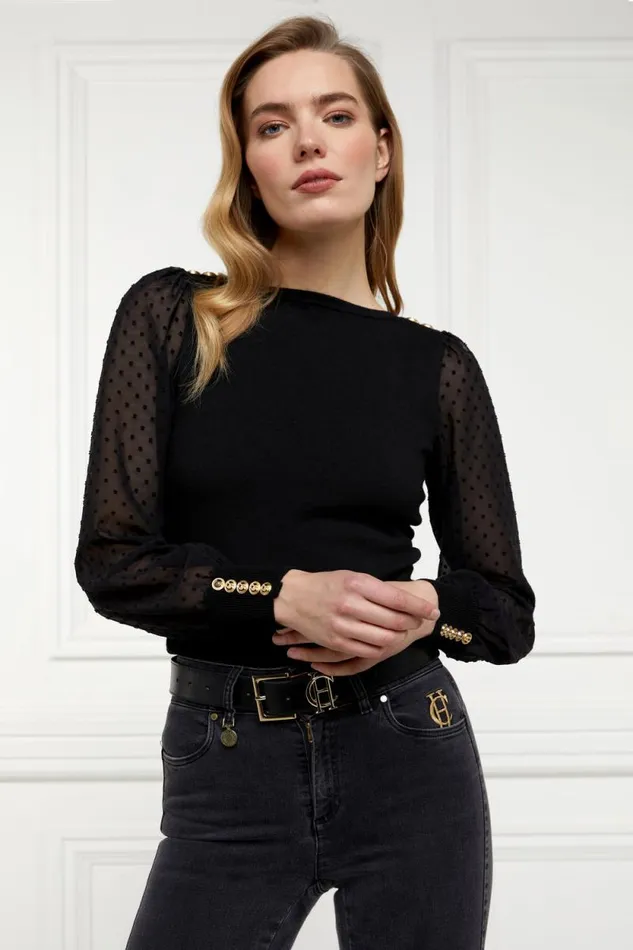 Women Bethany Knit Black Holland Cooper Knitwear