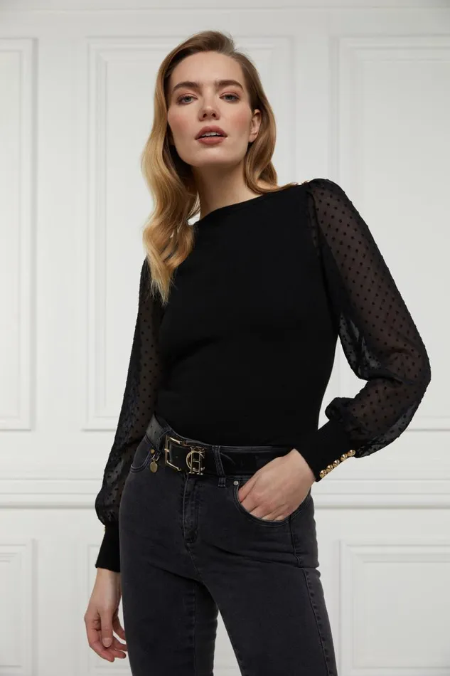 Women Bethany Knit Black Holland Cooper Knitwear