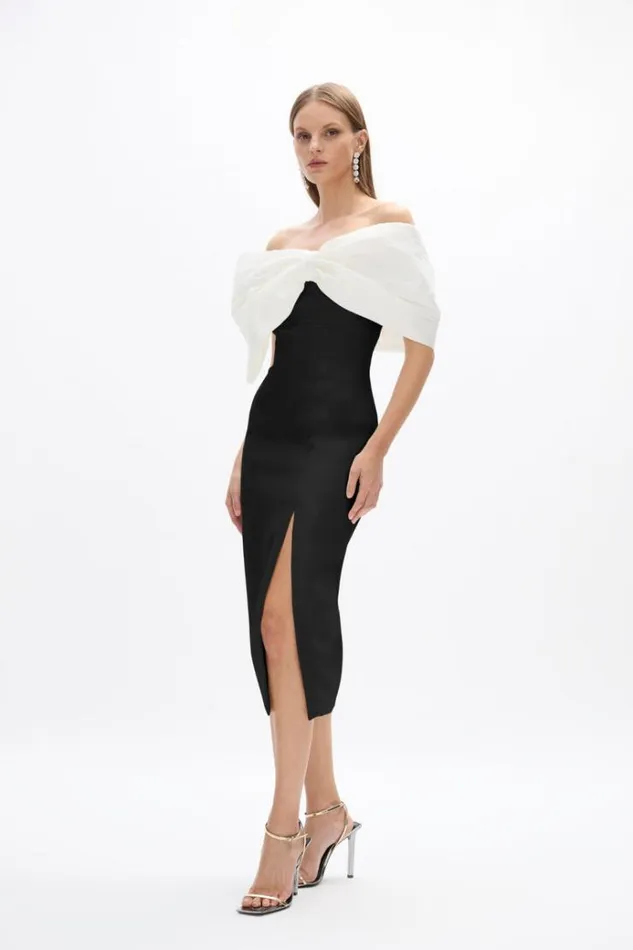 Women Black Dresses Rachel Gilbert Kace Dress In BlackIvory