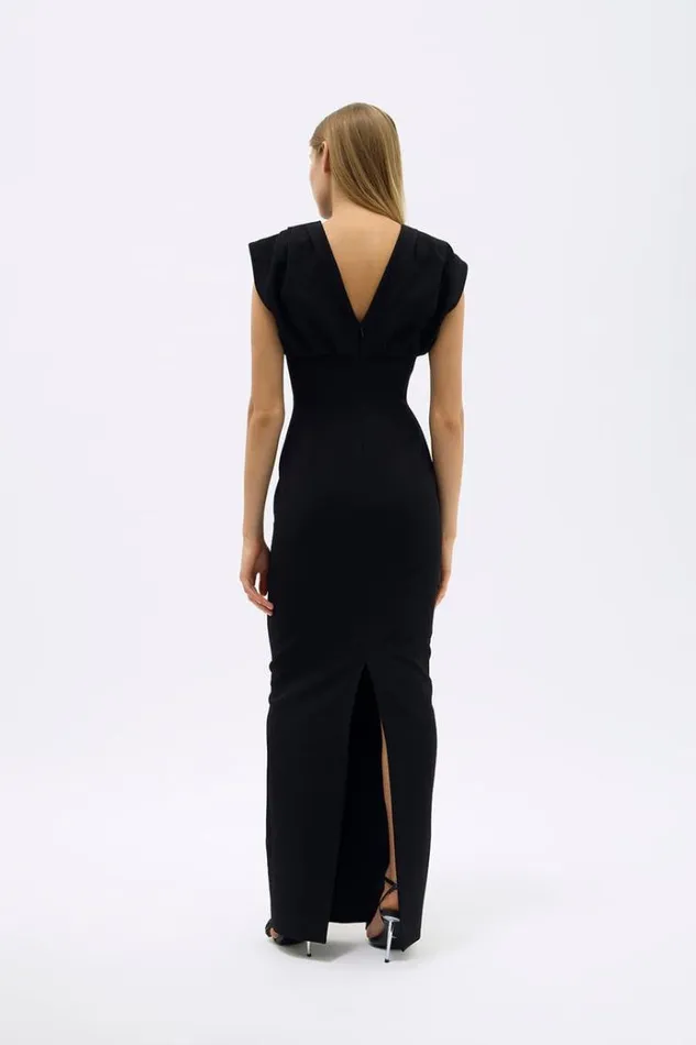 Women Black Dresses Rachel Gilbert MAGGIE GOWN Women Black Dresses Rachel Gilbert MAGGIE GOWN