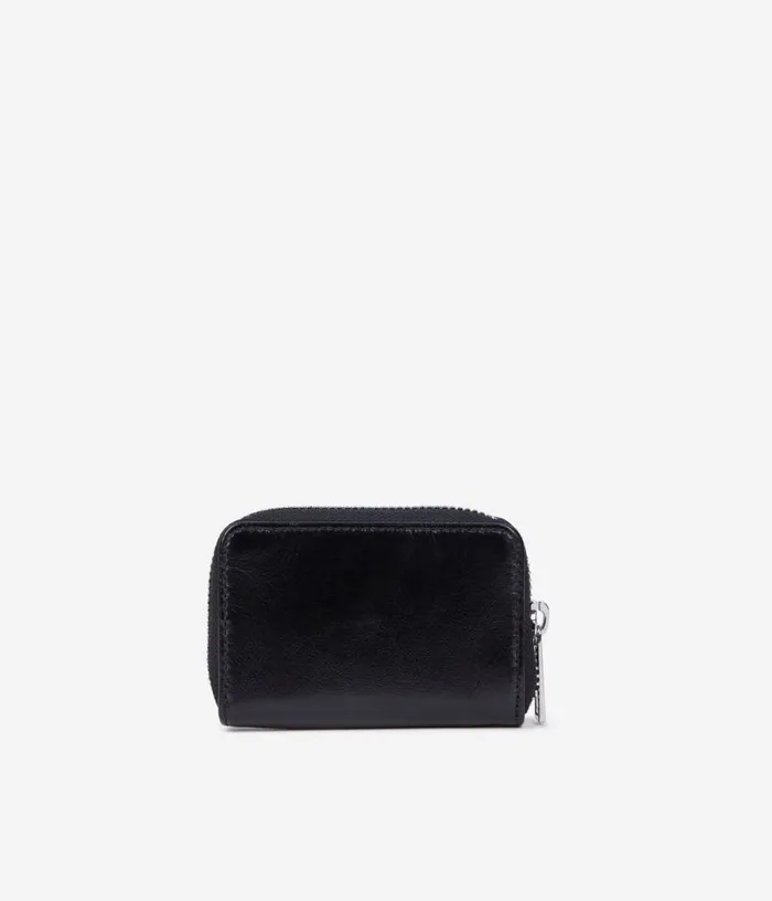 Women Black Leather Blazon Coin Purse THE KOOPLES Bags