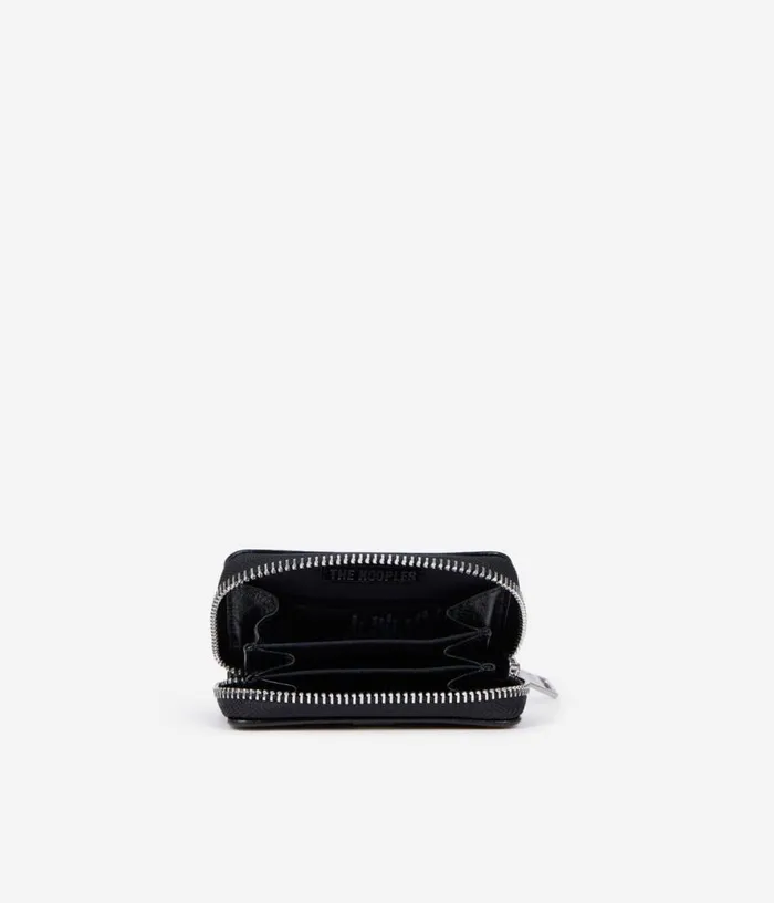 Women Black Leather Blazon Coin Purse THE KOOPLES Bags