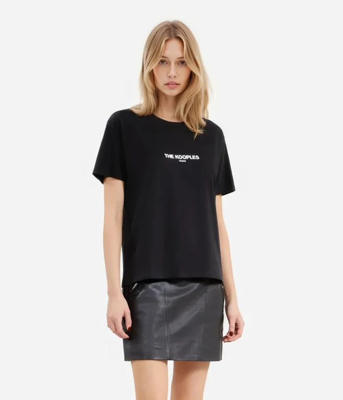 Women Black Logo Tshirt THE KOOPLES Tshirts