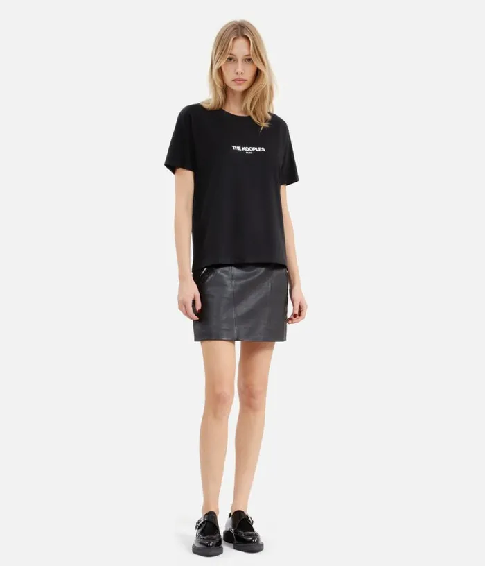 Women Black Logo Tshirt THE KOOPLES Tshirts