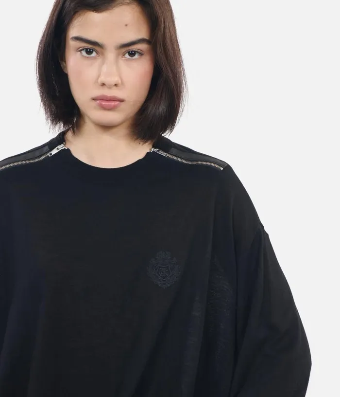 Women Black Merino Wool Sweater THE KOOPLES Sweaters