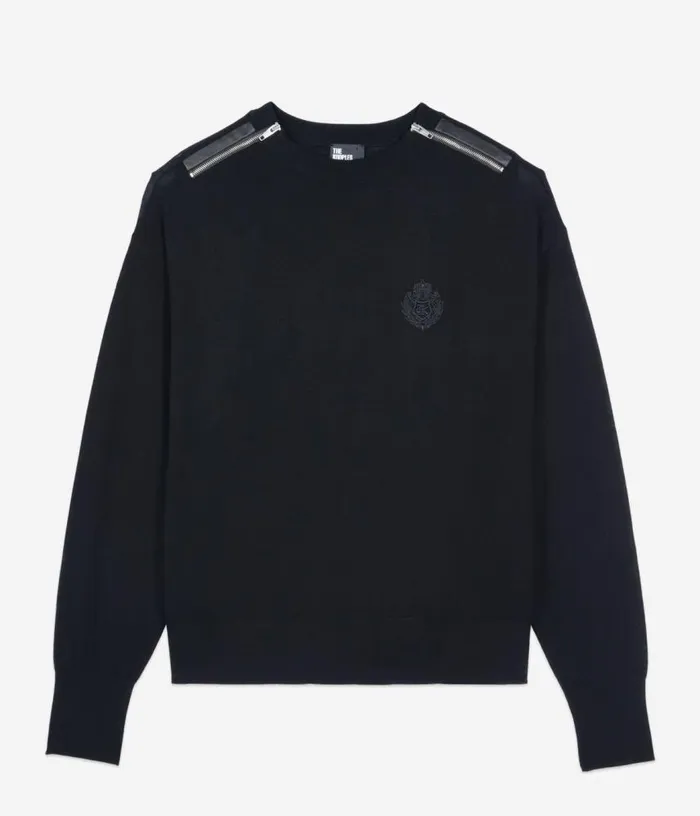 Women Black Merino Wool Sweater THE KOOPLES Sweaters