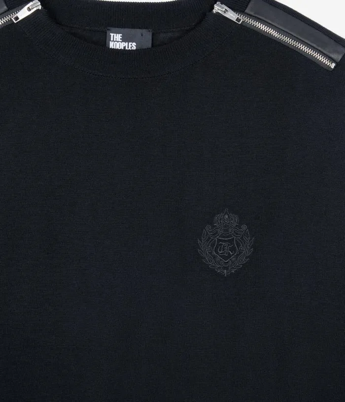 Women Black Merino Wool Sweater THE KOOPLES Sweaters