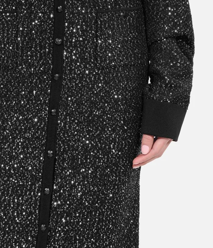 Women Black Midlength Sequin Skirt THE KOOPLES Skirts and Shorts