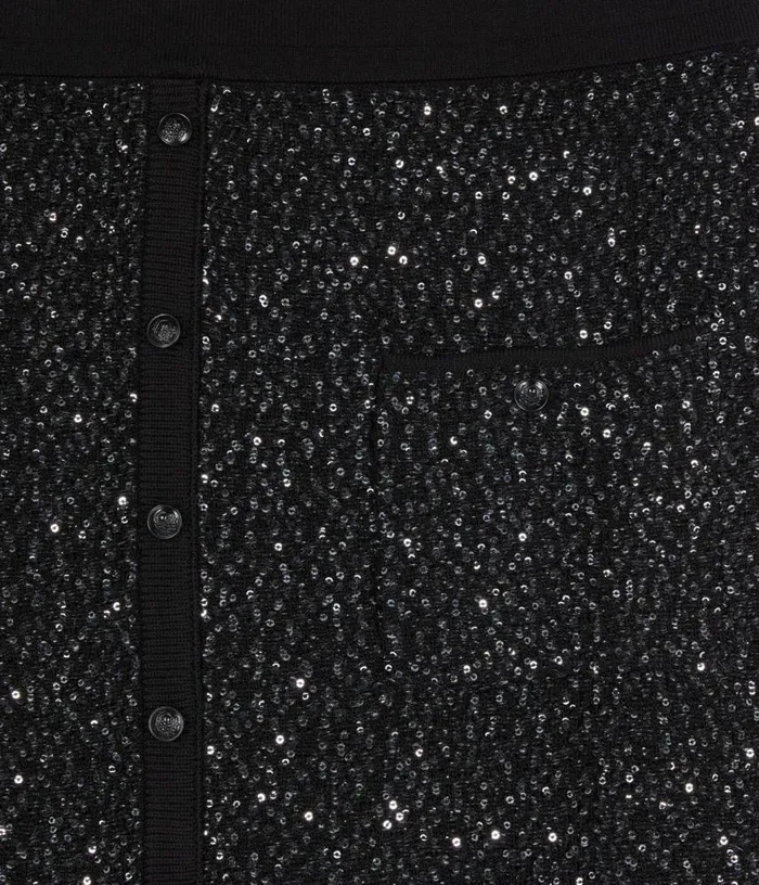 Women Black Midlength Sequin Skirt THE KOOPLES Skirts and Shorts