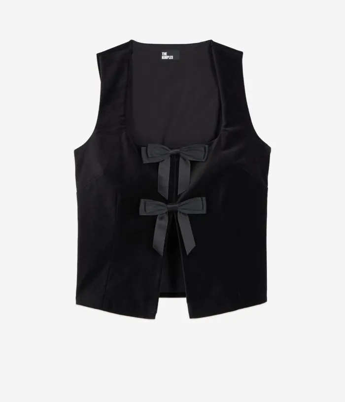 Women Black Velvet Top THE KOOPLES Blouses and Shirts