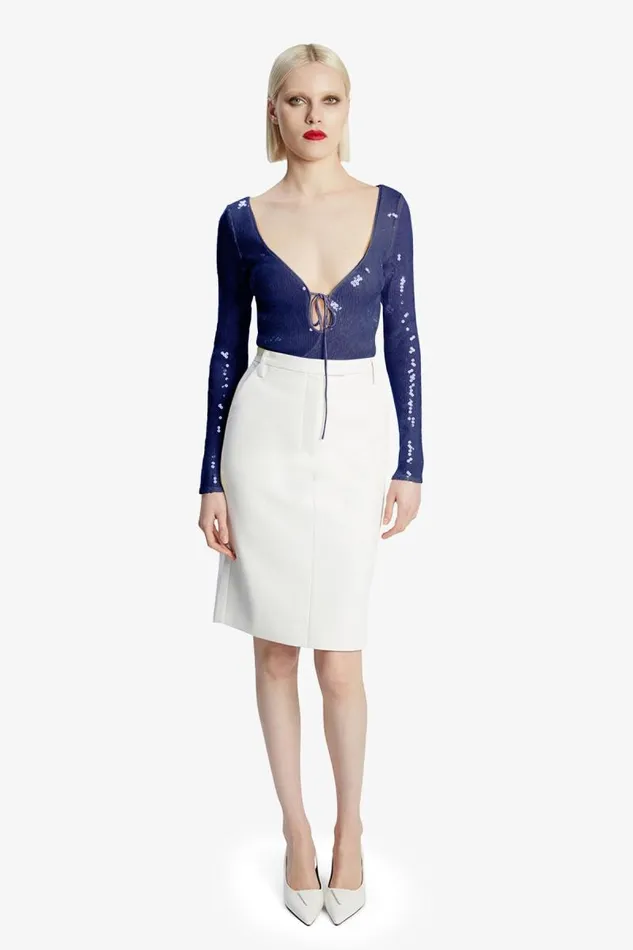 Women Bodysuits Bardot Verona Sequin Bodysuit In Navy Navy Women Bodysuits Bardot Verona Sequin Bodysuit In Navy Navy