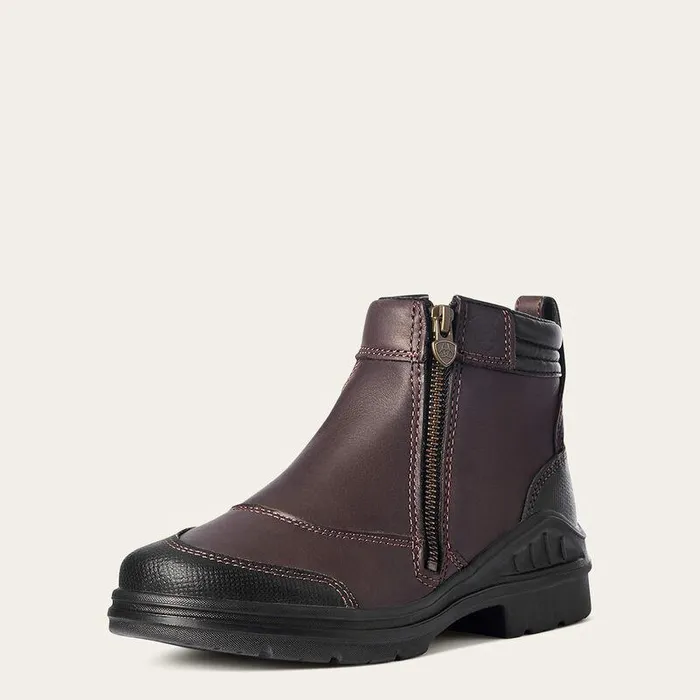 Women Booties Ariat Barnyard Side Zip Boot Dark Brown