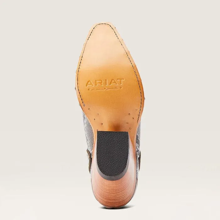 Women Booties Ariat Greeley Western Boot Natural Snake