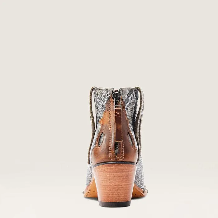 Women Booties Ariat Greeley Western Boot Natural Snake