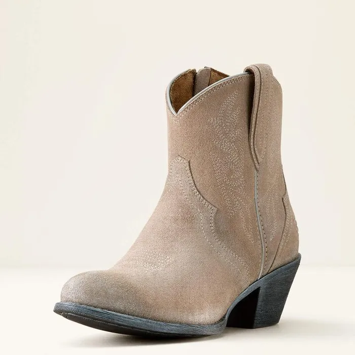 Women Booties Ariat Harlan Western Boot Granite Grey Suede