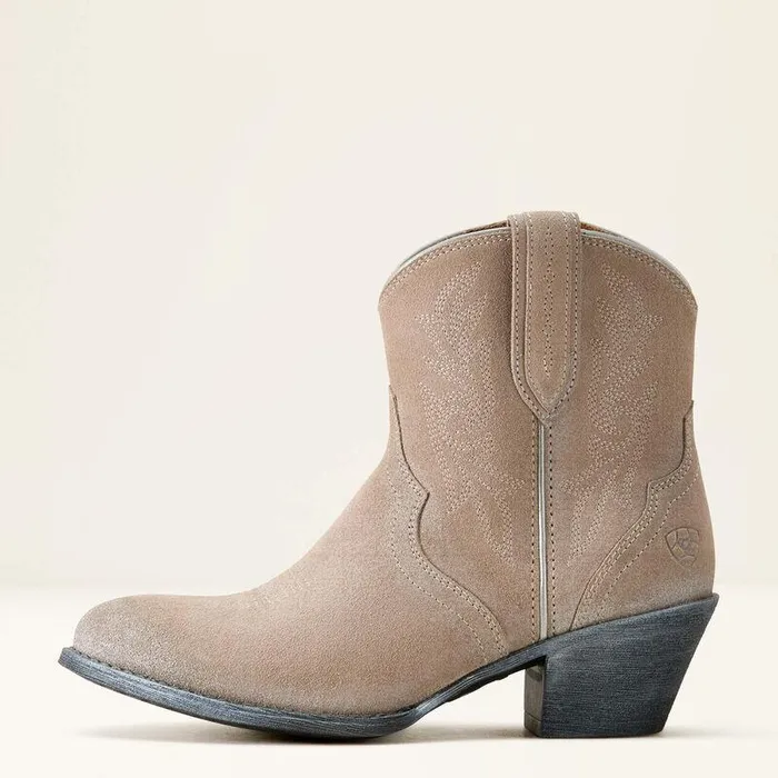 Women Booties Ariat Harlan Western Boot Granite Grey Suede