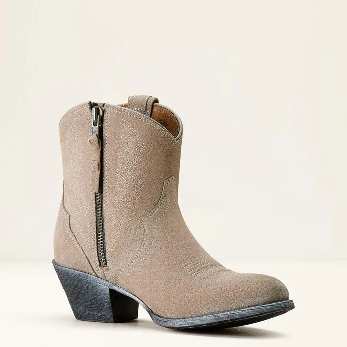 Women Booties Ariat Harlan Western Boot Granite Grey Suede
